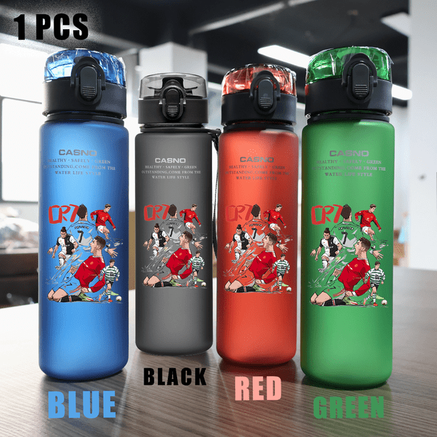 2025 CR7 Cristiano Ronaldo-taza de agua para deportes de fútbol, hervidor portátil de plástico para exteriores, a prueba de fugas, Fitness del Real Madrid