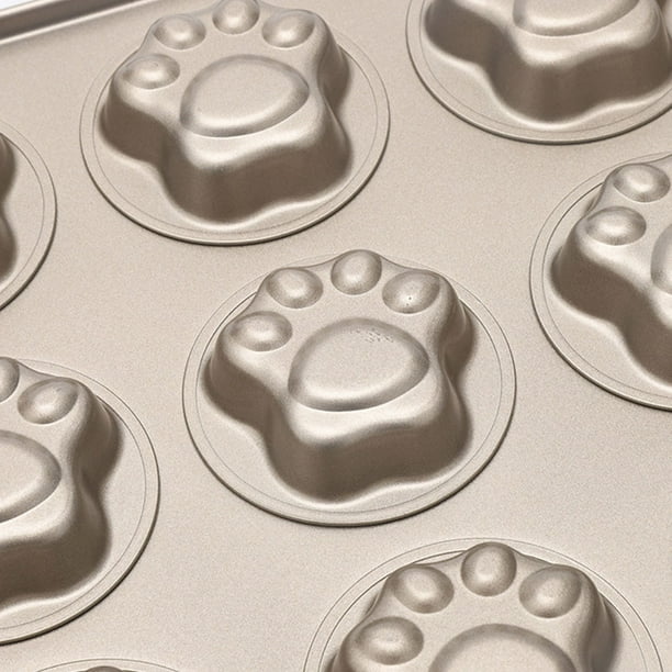 Baking Pan Cat Paw Even Heat Distribution Bake Tray High Temperature Resistance Bakeware Pans Cookie Mold Chocolate Cake Biscuit 12 Light Golden Walmart