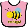 thumbnail image 3 of Inktastic Bee Happy Boys or Girls Baby Bib, 3 of 4