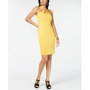 Thalia Sodi Women's Halter Ring Dress Yellow Size Large
