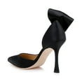 thumbnail image 5 of XYD Women Graceful Pointed Closed Toe Bow Side Pumps Stiletto High Heels Slip-on D'Orsay Elegant Bridal Ladies Shoes Size 10 Black, 5 of 5