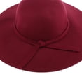 thumbnail image 3 of Sombrero Fedora de lana retro elegante para mujer BLESIY Vino rojo, 3 of 8