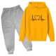 thumbnail image 1 of Odeerbi 3-14 Años Niños Niñas San Valentín Conjuntos Amor Impreso Sudaderas Capuchas Pantalones Niños Manga Larga Sudaderas Con Capucha, 1 of 3