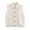 Beige, variant on Amidoa Button down Women's Coats Beige Knit Vest Soft Sleeveless Lapel Collar Sweater Jackets for Women Free Size