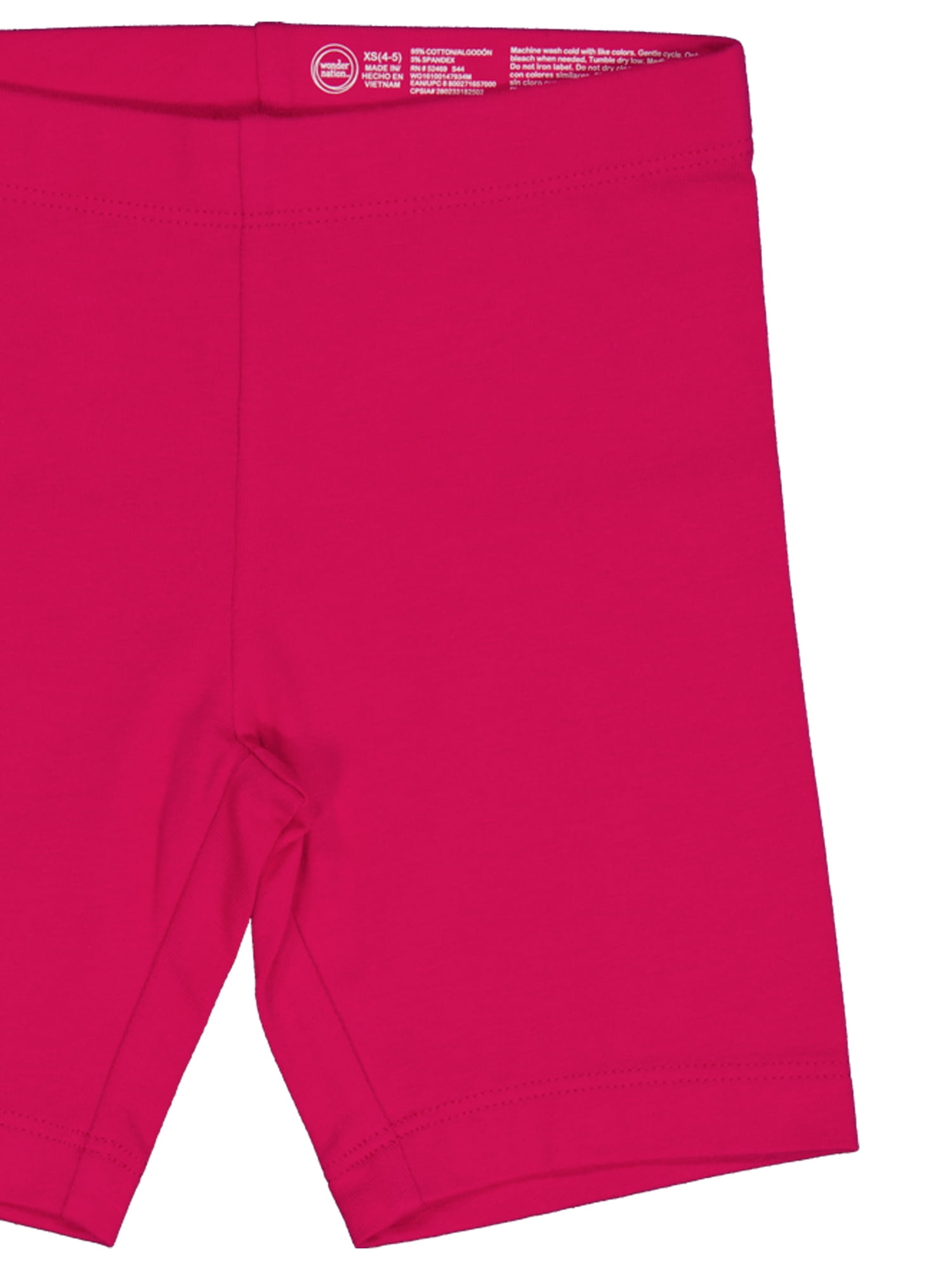 Wonder Nation Girls Bike Shorts, 2-Pack, Sizes 4-18 & Plus