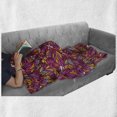 thumbnail image 6 of Feather Soft Flannel Fleece Throw Blanket, Psychedelic Style Vibrant Colored Abstract Feathers Overlapping Design, Cozy Plush for Indoor and Outdoor Use, 50" x 70", Multicolor, by Ambesonne, 6 of 6