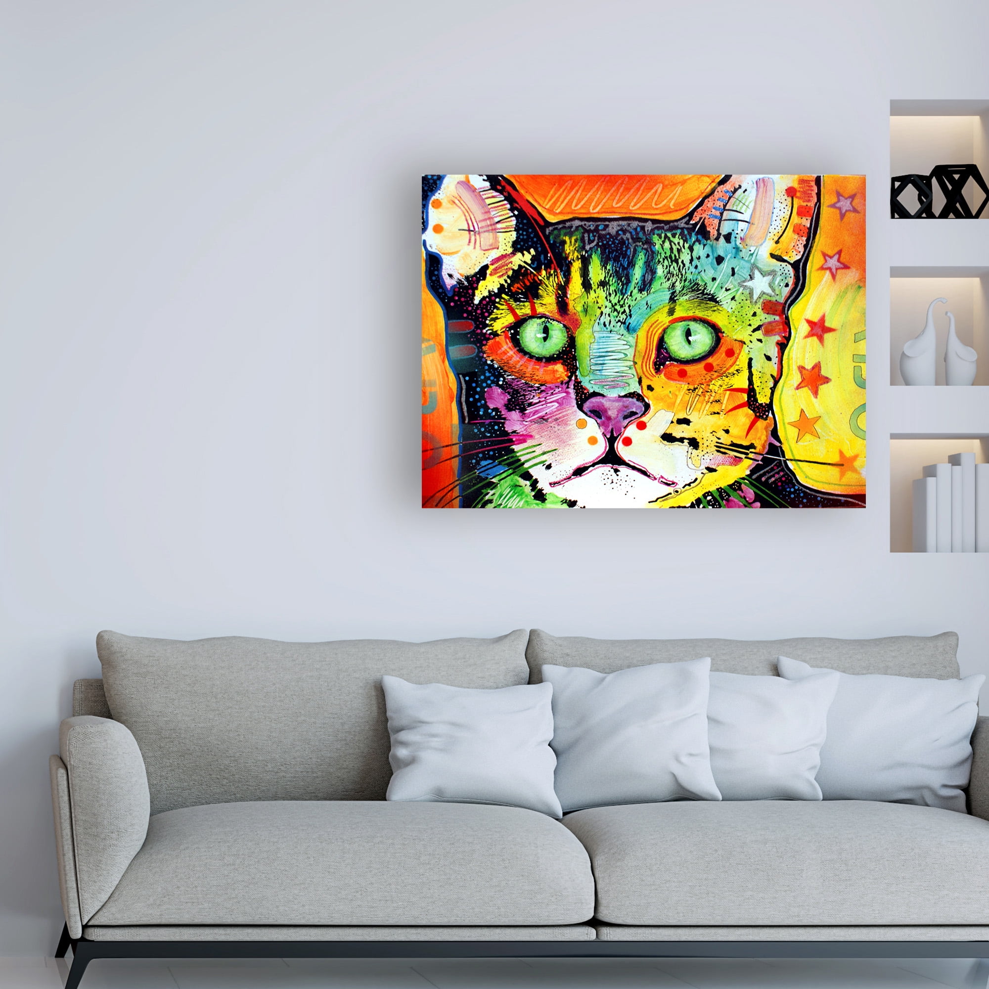 Trademark Fine Art 'Straight Cat' Canvas Art by Dean Russo