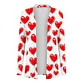 thumbnail image 3 of Xdegoge Cardigan for Women Heart Graphic Valentine Tops Lightweight Open Front Long Sleeve Fashion Cardigans Going Out Holiday Outfits, 3 of 4