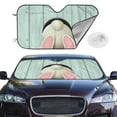 thumbnail image 2 of Uemuo White Bunny Bottom And Easter Eggs Pattern Accordion Car Windshield Sun Shade, Foldable Reflective Sun Visor for Car, Reflector Windshield Sunshade-Small, 2 of 7