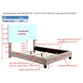 thumbnail image 4 of Gewnee Full Size Platform Bed Frame with Upholstered Linen Headboard - Wood Slat Support,Sturdy Construction.Box Spring Required.Grey, 4 of 7