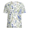 thumbnail image 5 of Floral Colorful Flower Women's Short Sleeve T-Shirt Crew Neck Casual Summer Trendy Loose Fit Tops, 5 of 6