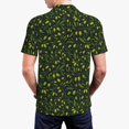thumbnail image 3 of Balery Green Branch Olive Printed Men’s Short Sleeve Polo Shirt, Midweight Men's Shirt,Golf Polo shirts -4X-Large, 3 of 8