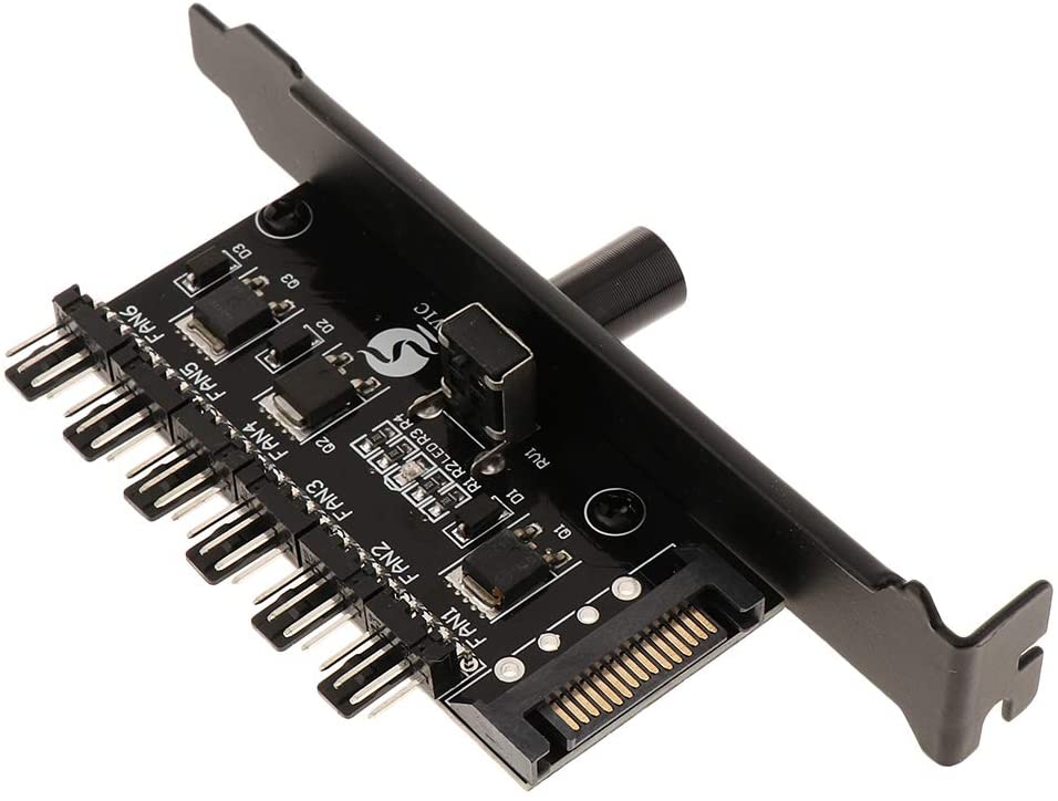 6 Way 3-Pin 4pin PCI Cooling Fan Speed 
