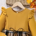 thumbnail image 4 of ZPYESWOW Thanksgiving Dress Toddler Baby Blue Dress White Tulle Dress Thanksgiving Outfit Girl Clothes Christmas Gifts for Boys 10-12 Best Friend Gift, Yellow 11-12 Years, 4 of 9