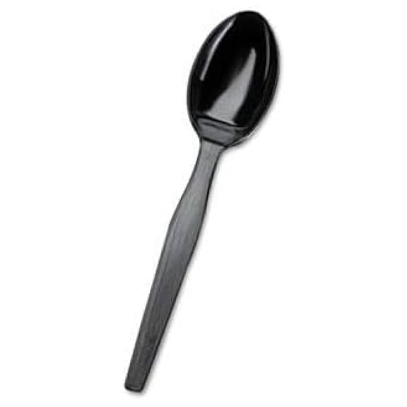 DyGTyX SmartStock Plastic Cutlery Refill, Spoons, Black, 24 Packs of 40, 960/Carton (SSS51)