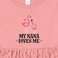 thumbnail image 4 of Inktastic Nana Loves Me Girl Flamingo Girls Baby Dress, 4 of 5