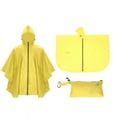 thumbnail image 2 of Sentmoon Manteaux de Pluie pour Femmes avec Capuche à Manches Longues Imperméable Léger Uni avec Fermeture Éclair Ponchos de Pluie pour la Randonnée, le Camping, le Voyage Jaune Taille Unique, 2 of 9