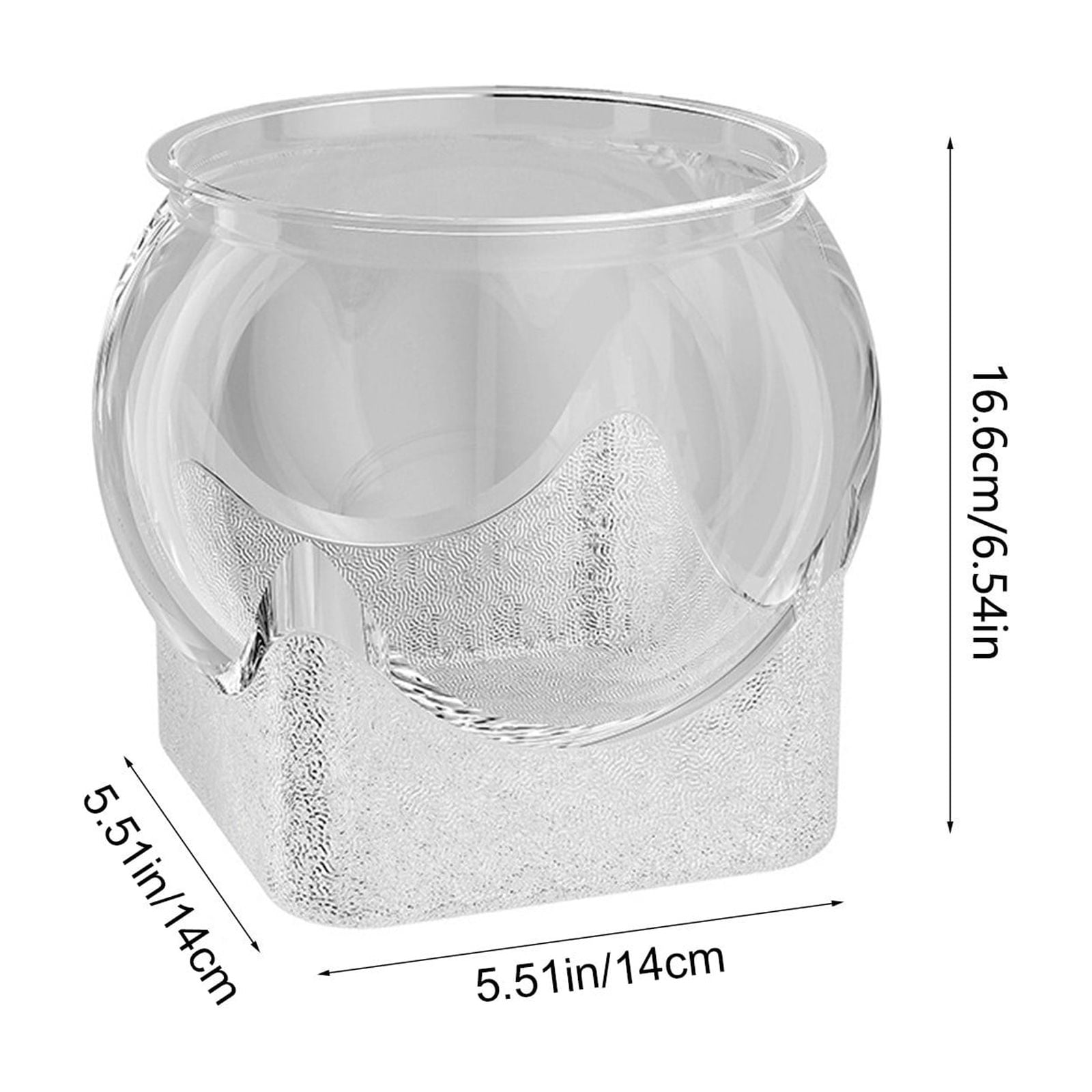 Clear Plastic Desktop Fish Tank with Wear Resistant Drop Proof Design, Small Fish Bowl for Office Desk with Easy Clean Surface, Mini Aquariums for Home Decor with Versatile Use