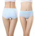 thumbnail image 5 of 3 Pack Teen Girl's Cotton Period Panties Breathable Briefs Women's High Absorbency Period Underwear Heavy Flow Leakproof Panties Postpartum Menstrual Protective Briefs, 5 of 6