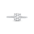 thumbnail image 2 of FB Jewels 10kt White Gold Womens Round Diamond Flower Cluster Ring 1/2 Cttw Size 8, 2 of 4