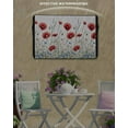 thumbnail image 3 of Watercolor Flower Outdoor TV Cover 60 to 65 Inch Weatherproof, Red Blue Poppy Flowers Daisy Summer 600D Oxford TV Covers with Waterproof Zipper, Outside Flat TV Screen Protector Size 58"Wx37"Hx4.5"D, 3 of 7