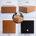 thumbnail image 5 of DREAMSIDEA 35 Inch Boho Square Pouf Brown Genuine Leather Ottoman Footstool for the Living Room, Bedroom and Kids Room, 5 of 5