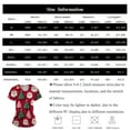 thumbnail image 2 of Garbnen Christmas Scrub Top Funny Xmas Printed V Neck Short Sleeve Fall Scrub Tops Nurse Uniforms with Pocket S-5XL, 2 of 5