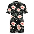 thumbnail image 6 of Fewfanhot Women's Ultra-Soft Sleepwear Set - Cotton-Blend Short Sleeve Pajamas & Short Pants Total 2PC, Ideal for Family Gatherings and Cozy Nightwear, 6 of 7