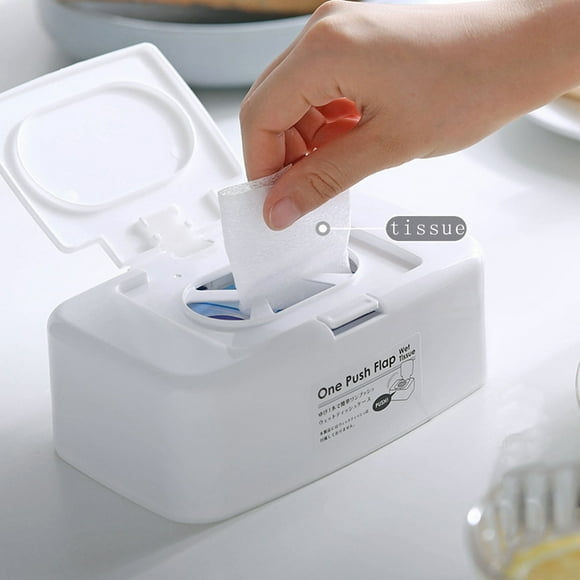 Caja dispensadora de toallitas húmedas | Soporte para toallitas húmedas con tapa - Almacenamiento de pañuelos húmedos sellado contra la humedad | Estuche de plástico recargable para el hogar, la