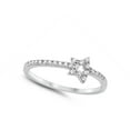 thumbnail image 4 of White Cubic Zirconia Studded Cutout Star Ring .925 Sterling Silver Band Jewelry Female Male Size 9, 4 of 4
