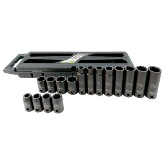 Master Mechanic 2207T175 Impact Socket Set, SAE, 16-Pc. - Quantity 5
