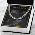 thumbnail image 5 of Grandson Gift from Grandparent Necklace Cuban Chain Jewelry for Grandson From Grandma Grandpa Birthday Graduation Christmas Gift, 5 of 10