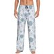 thumbnail image 1 of Fotbe Retro ice blue snowflakes Pantalones de Pijama para Hombre, Pantalones de Dormir, Pantalones de Casa con Cintura Ajustable y Bolsillos-Small, 1 of 6