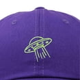 thumbnail image 2 of Dalix UFO Embroidered Alien Dad Hat Cotton Baseball Cap Adjustable Mens in Purple, 2 of 5