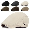 thumbnail image 3 of Fashion Men Women Solid Color Causal Duckbill Cap Outdoor Sports Flat Beret Hat, 3 of 7