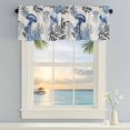 thumbnail image 5 of Summer Marine Life Window Valance for Kitchen, Ocean Watercolor Jellyfish Coastal Coral Vintage Rod Pocket Short Curtain for Small Windows, Light Filtering Decorative Valance, 42 x 12 Inch, 5 of 9