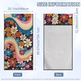 thumbnail image 7 of Bulopur Hippie Flower Car Seat Towel Cover After Gym Breathable Sweat Carseat Protector for Yoga Beach Hiking Easy to Install Athletic Running Towel Gift for Holiday, 7 of 7