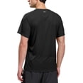 thumbnail image 3 of MIER Mens Short Sleeve Workout Shirt, Quick Dry Moisture Wicking Gym T-Shirt, Crew Neck, Black, Size L, 3-Pack, 3 of 7