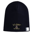 thumbnail image 5 of US Navy Veteran Military Embroidered Heavyweight Classic Knit YP Short Beanie - Navy OSFM, 5 of 5