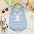 thumbnail image 3 of Toddler Girl Easter Outfit Easter Bunny Romper Sleeveless Strap Overalls Suspender Easter Outfit Baby Boy 6-9 Months, 3 of 8