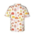 thumbnail image 3 of Kll Men'S Hawaiian Shirt Short Sleeve Button Down Beach Shirts-Cute Cartoon Mushrooms, 3 of 8