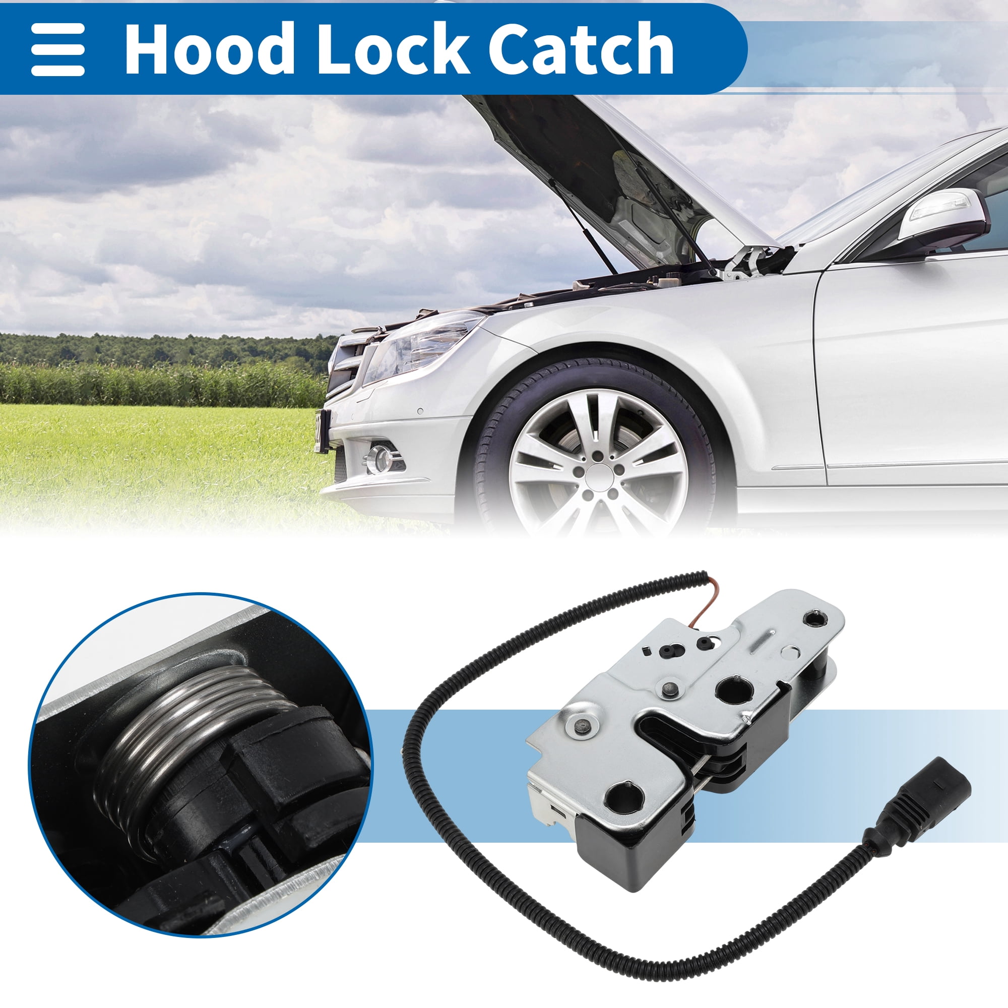 Unique Bargains Hood Latch Assembly for Volkswagen Tiguan 2008-2018 Engine Hood Lock
