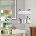 thumbnail image 4 of Corner Shower Caddy with Suction Cups, Wall Mounted Shower Organizer Plastic Shower Rack for Small Bathrooms, Kitchen, Removable Drill-Free Heavy Duty Shower Shelf Shower Basket, 4 of 11