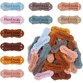 50pcs Handmade Tags Leather Crafts Crochet Tags Sewing Labels for Sweater  Hat
