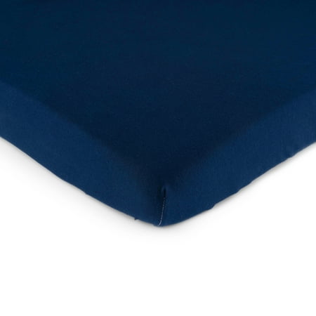 SheetWorld Fitted 100% Cotton Jersey Portable Mini Crib Sheet 24 x 38  Solid Navy