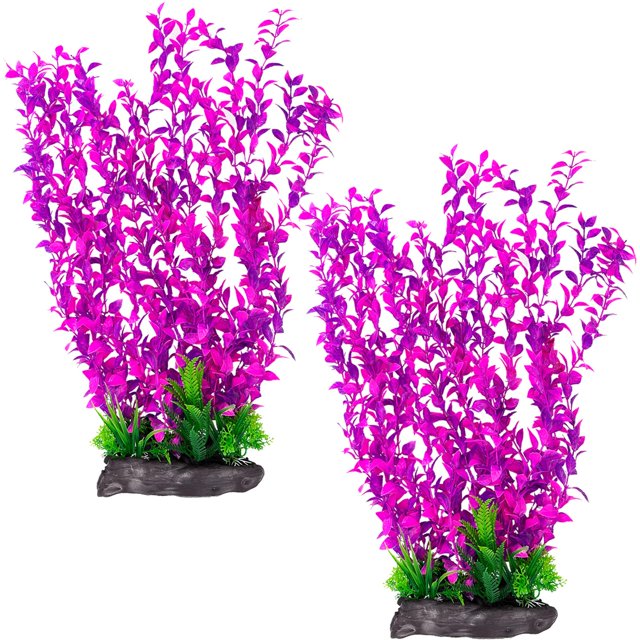 Plantas de plástico para acuario Hamiledyi, 20,4 pulgadas de alto, 2 unidades