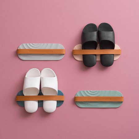 

Stainless Steel Bathroom Wall Mounted Slippers Rack Shoes Storage Organizer