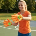 thumbnail image 4 of Sticky Catch Ball Game Set, Orange Fuzzy Toss and Catch Gloves with 2 Balls, Outdoor Sports Toy for Kids and Adults, Backyard & Lawn Fun, 4 of 6