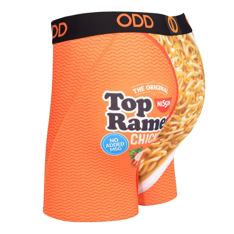 Odd Sox, Top Ramen Chicken, Men's Boxer Briefs, Funny Novelty Underwear,  Medium 