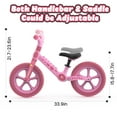 thumbnail image 6 of JoyStone Balance Bike Toys for Toddlers 18+ Months, Dinosaur Balance Bike with Adjustable Handlebar and Seat, No Pedals Bike Gift for Kids, Pink, 6 of 10